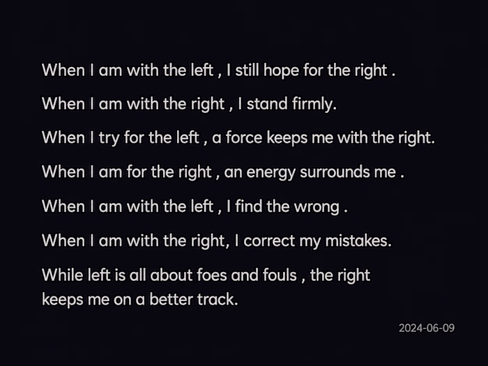 An introspective piece showcasing emotional