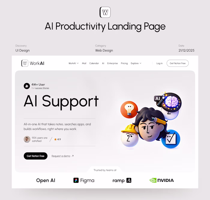 AI Productivity Landing Page
