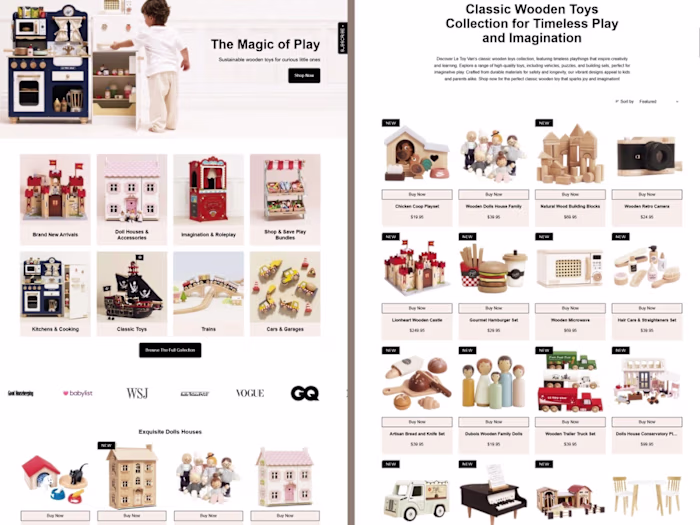 Custom Shopify Collection Landing Page Design