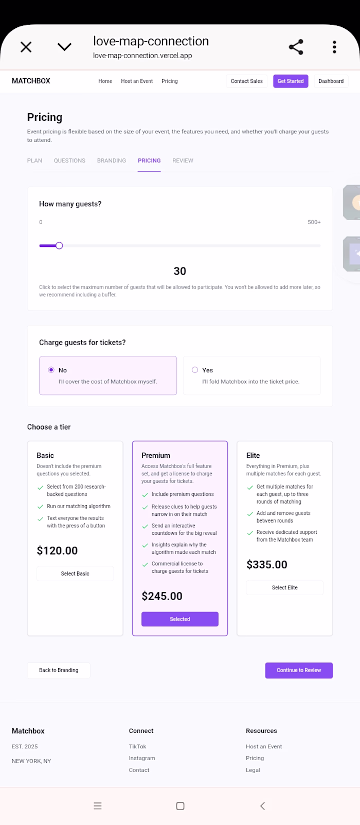 CupidAI (Matchbox): an AI-powered matchmaking