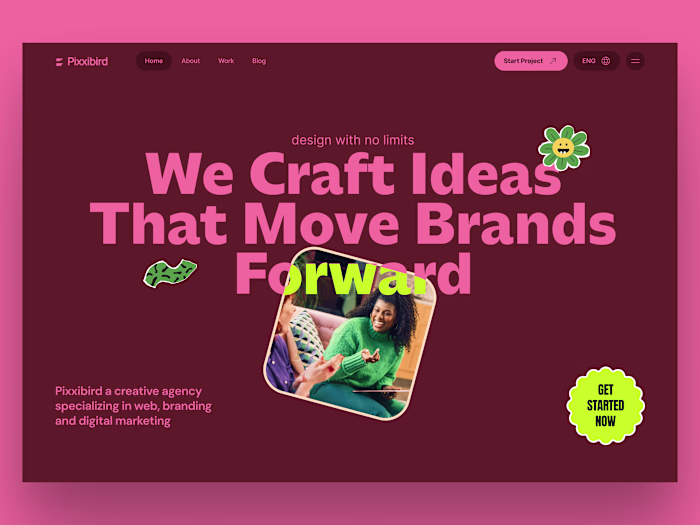 Creative Agency Landing Page – Modern Website UI Design