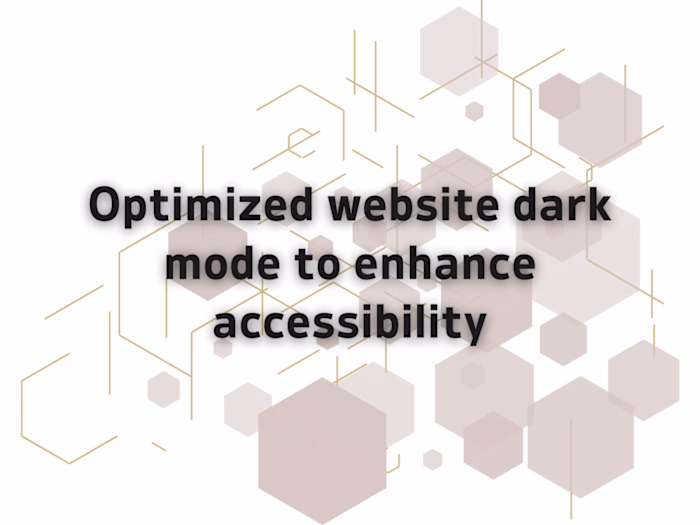 Optimized website dark mode to enhance accessibility
