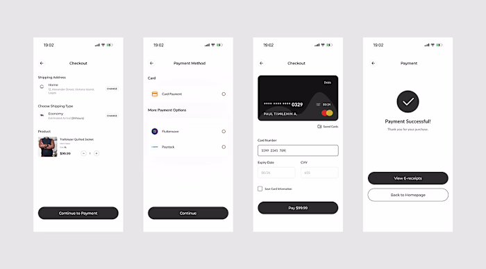 Checkout flow for the clothing store :: Behance