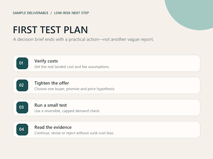 First Test Plan — sample