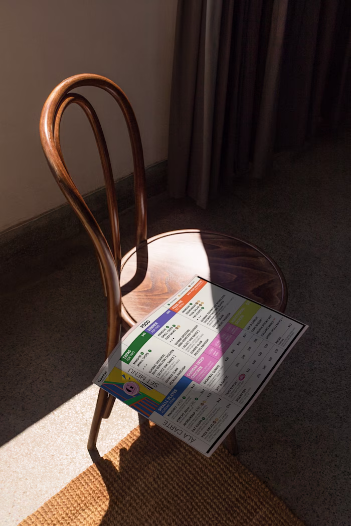 Local Restaurant Menu Design