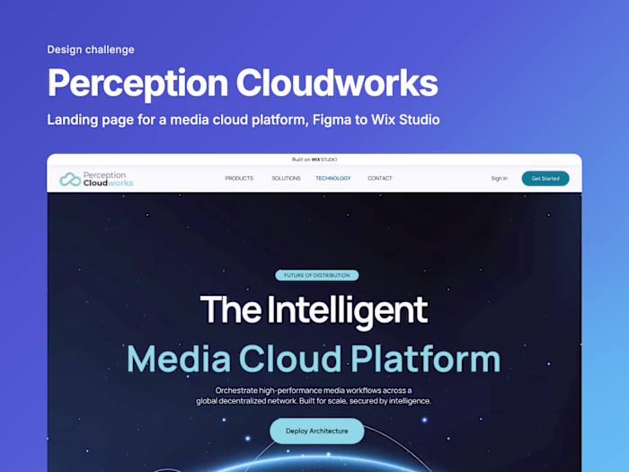 Perception Cloudworks: landing page design challenge