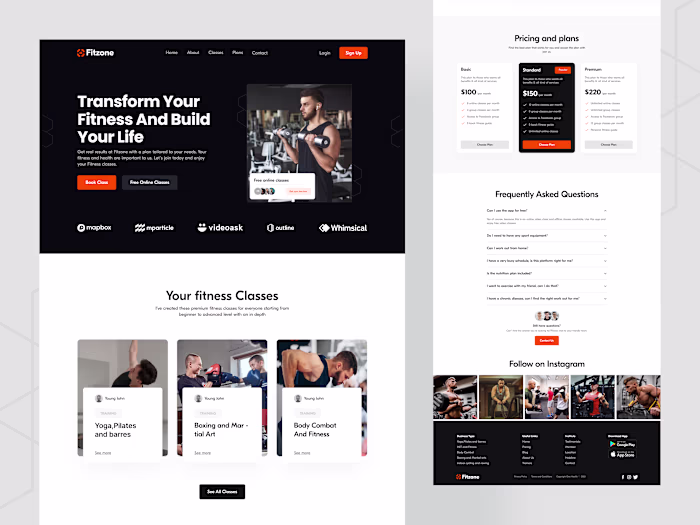 Fitzone-Fitness Landing page