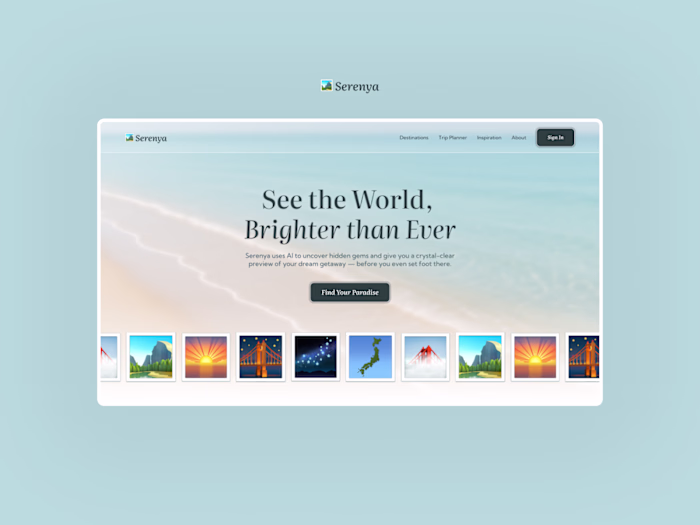 ️️🏞️ Serenya - Landing Page Design