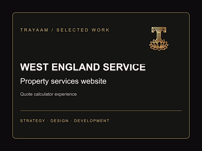 West England Service | Website & Quote Calculator