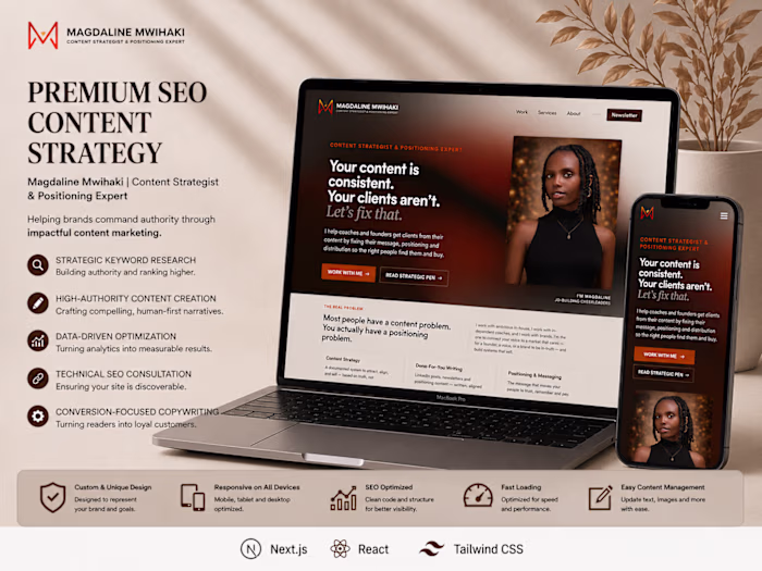 Content Strategy Website for Magdaline