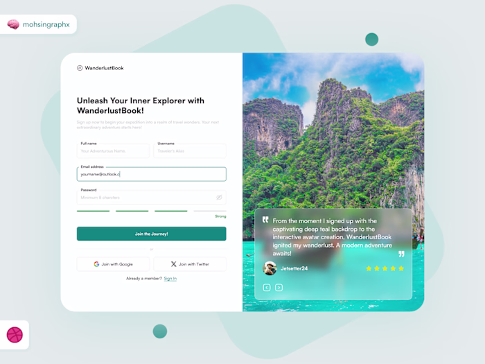 Travel Adventure Awaits: WanderlustBook Signup Modal