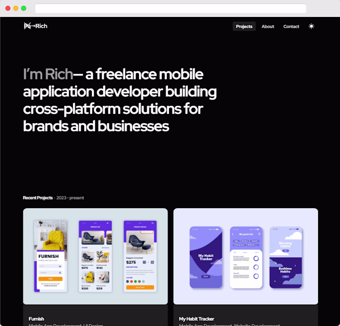 Rich - Minimalist Portfolio Template