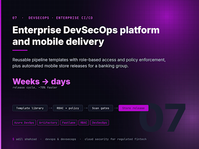 Enterprise DevSecOps platform and mobile