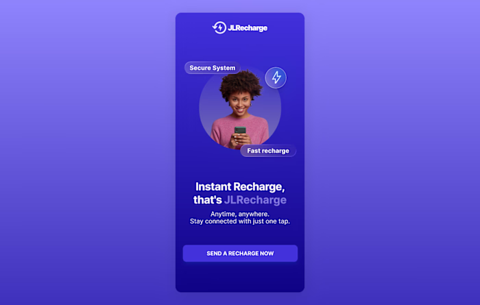 JLRecharge - App Landing Page