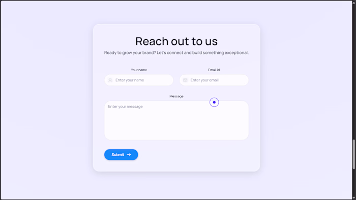 Created a landing page for