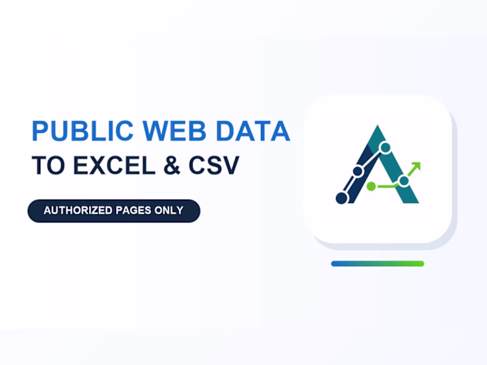 Public Web Data Extraction to Excel & CSV
