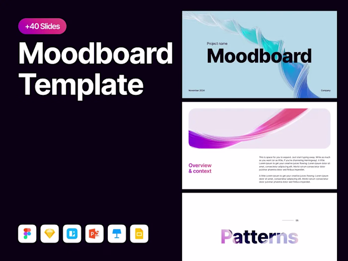 Mood: Moodboard Presentation Template for Figma