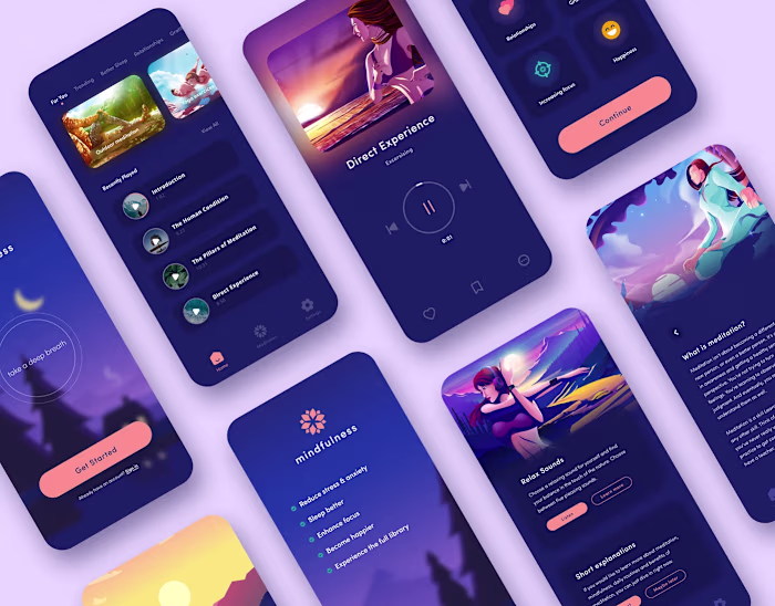 Meditation Mindfulness App Design