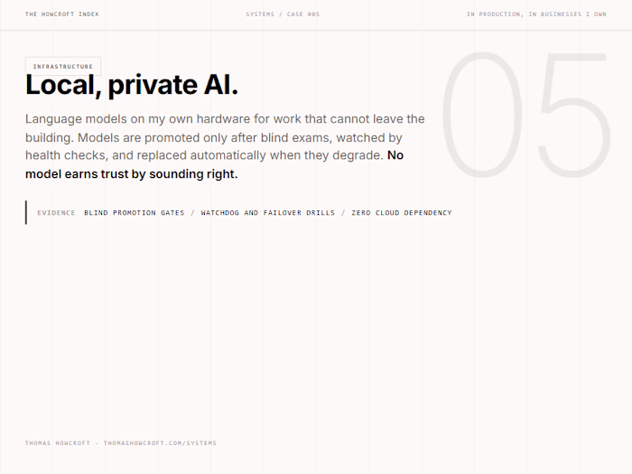 Local, private AI