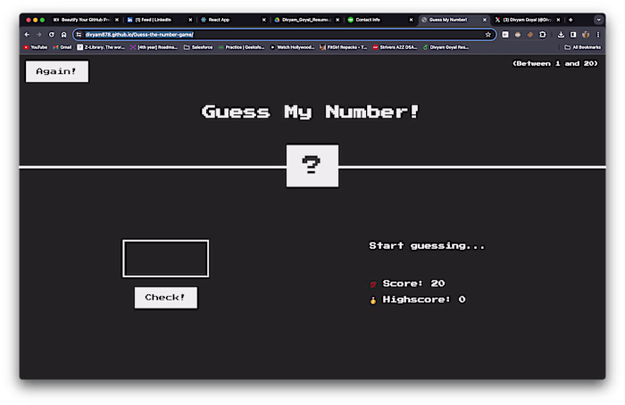 Guess the number game
