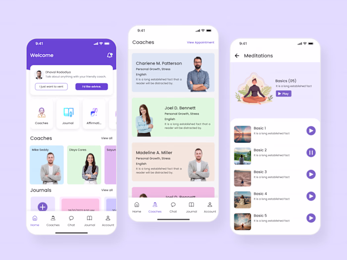 Medirelax Mobile App UI/UX Design