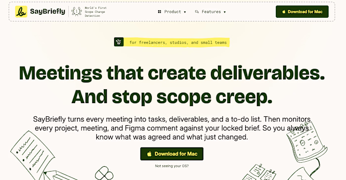 Project Experience — SayBriefly (saybriefly.com