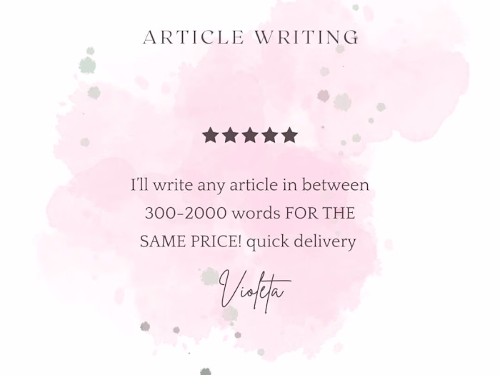 Article writing