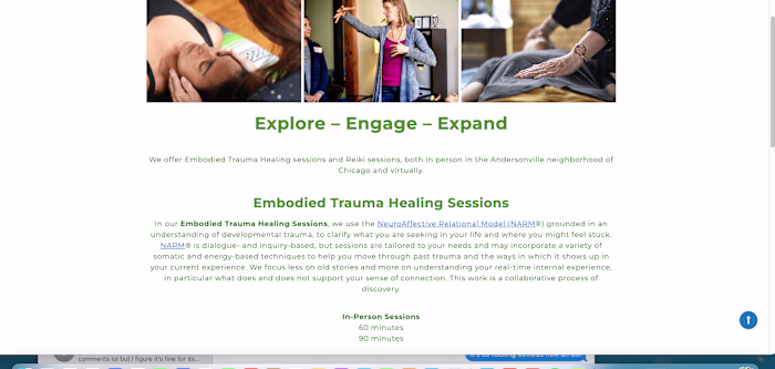 Website Sessions Page
