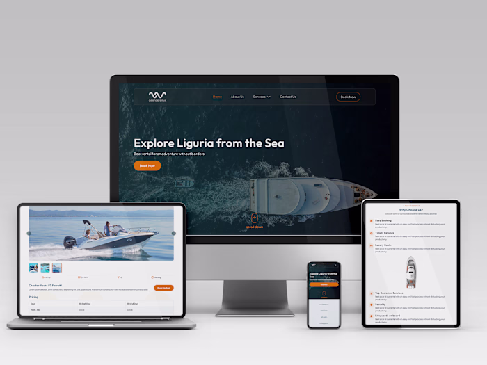 Luxury Boat Rental Website UX/UI Design
