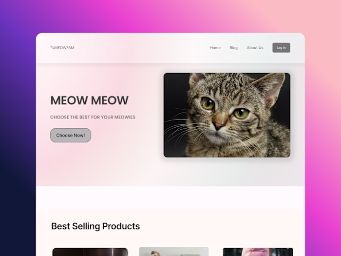 E-Commerce UI/UX Design for MEOWFAM