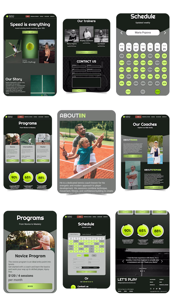 Modernizing a Tennis Club Website
