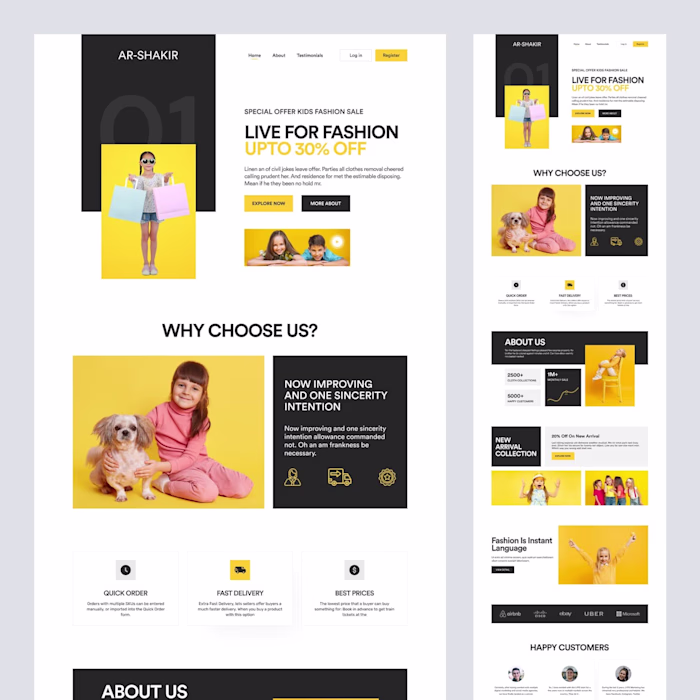 Shopify E-commerce website development 