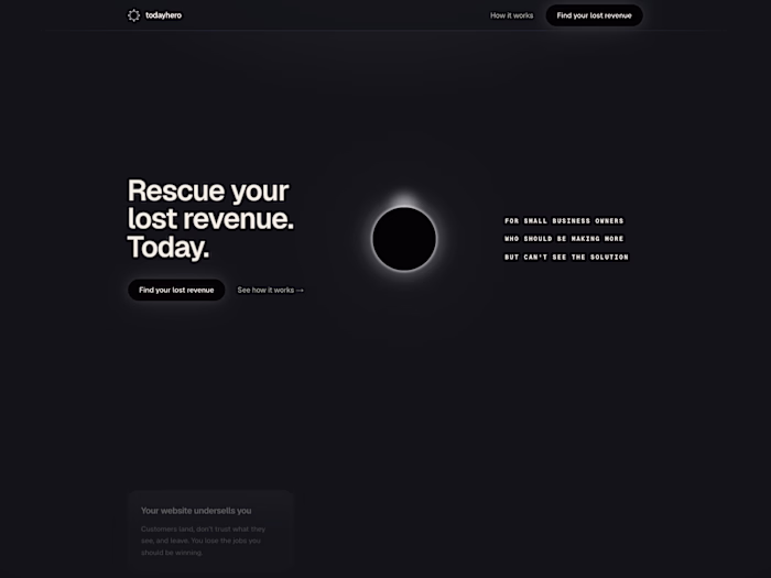 TodayHero: Conversion Landing Page