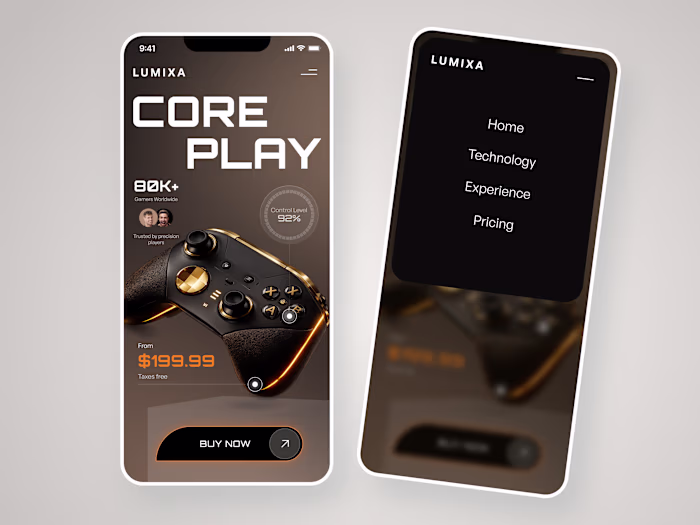 LUMIXA — Gaming Controller Landing