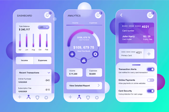 Finance & Wallet App UI,