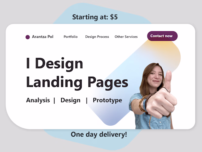 Landing Page in one day