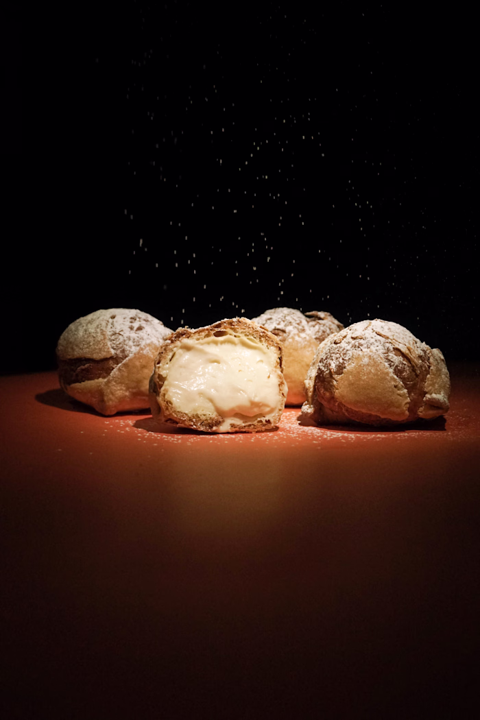 Japanese Cream Puff Dessert Photography