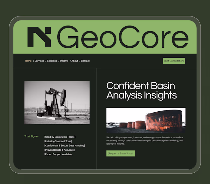 Geocore Header Design