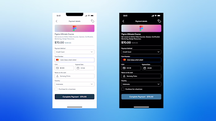 Mobile Checkout Page