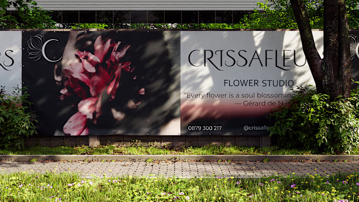 A contemporary flower brand identity