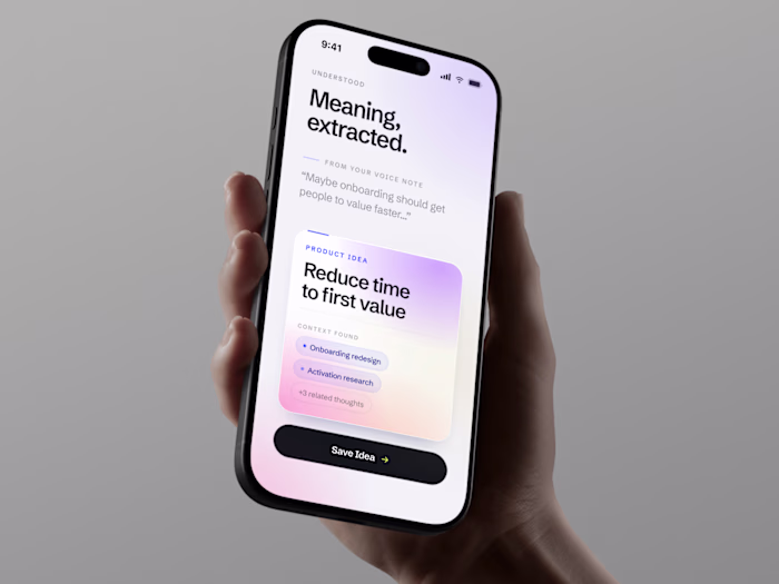AI Voice Notes Mobile App Design