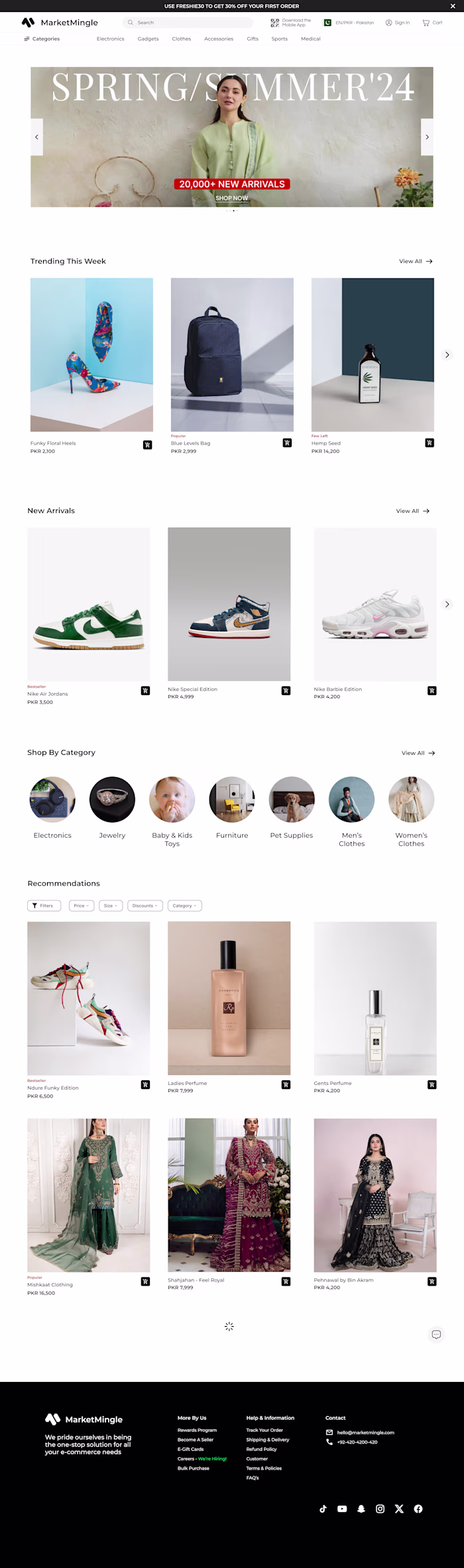 Market Mingle - Web Design