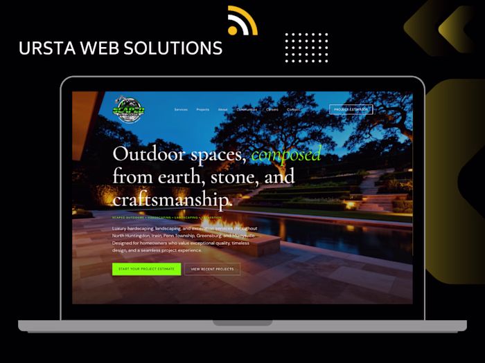Custom Lovable Website for Scaped Outdoors