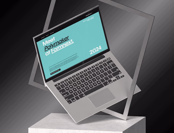 Landing page design for Polymaker (Webflow)