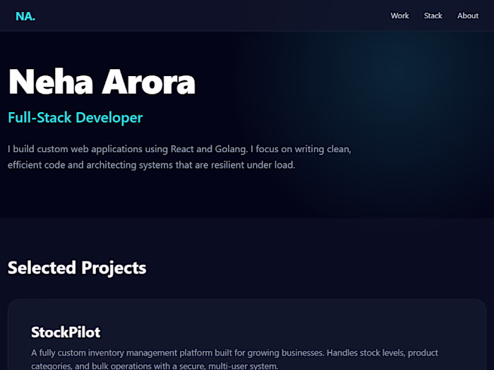 Personal Portfolio Website (Frontend & UI)