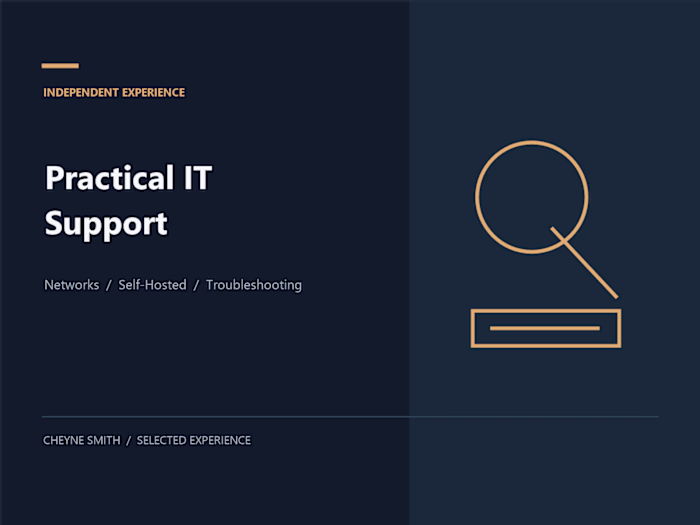 Independent IT: Networks & Self-Hosted Projects