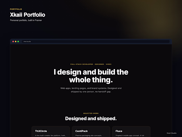 Portfolio Site (Framer)
