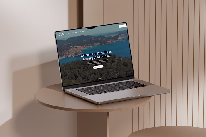 A luxury villa website designed