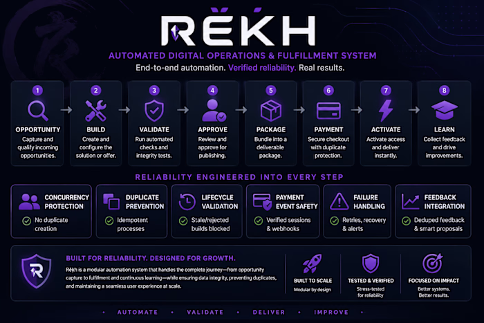     Rẽķh — Automated Digital Operations & Fulfillment System