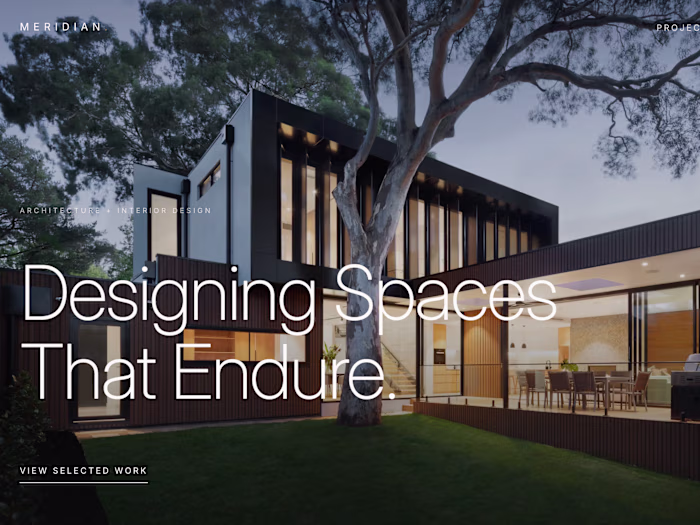 Meridian Studio - Architecture & interior design website